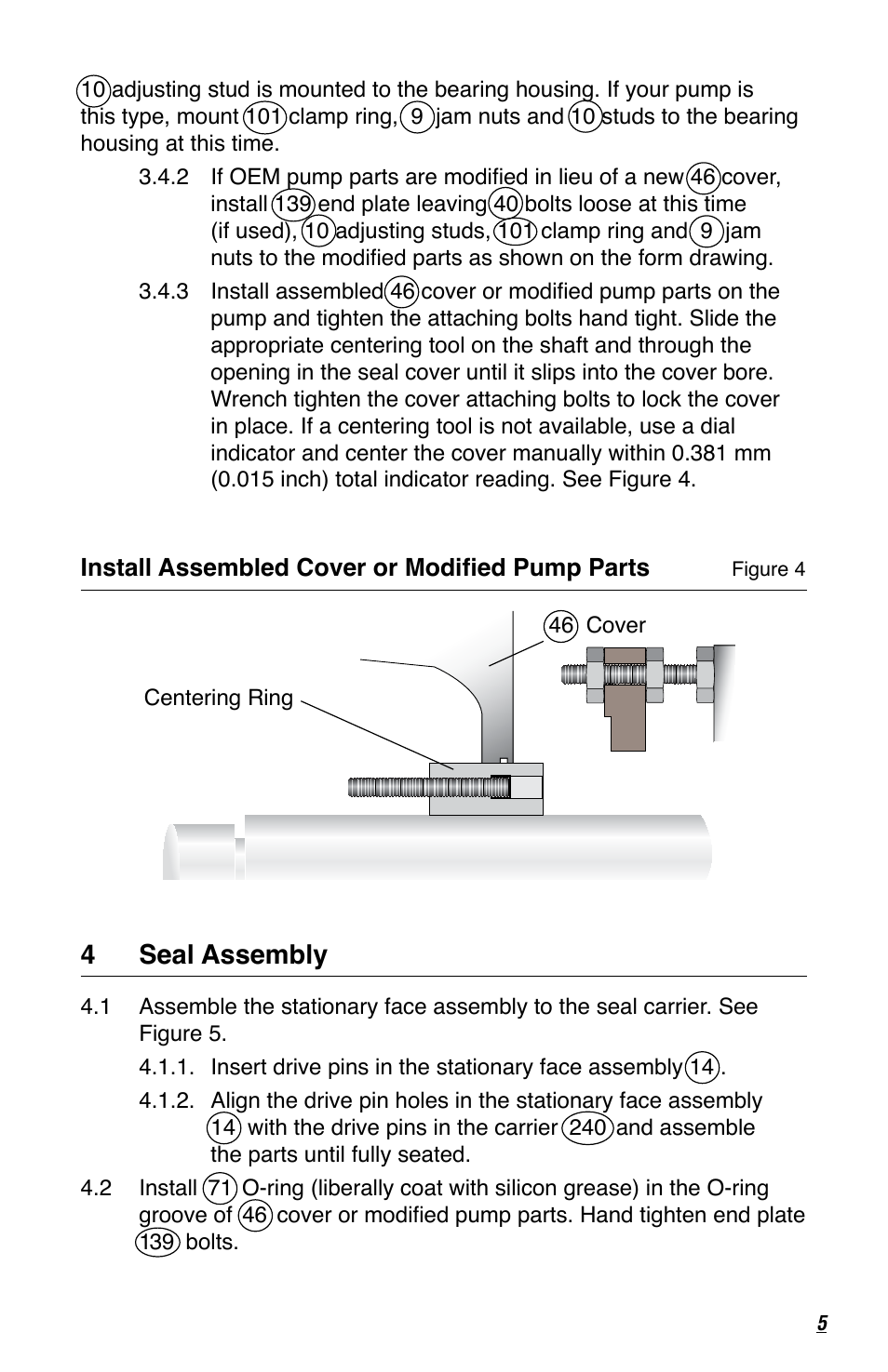 4 seal assembly | Flowserve RIS Seal User Manual | Page 5 / 12