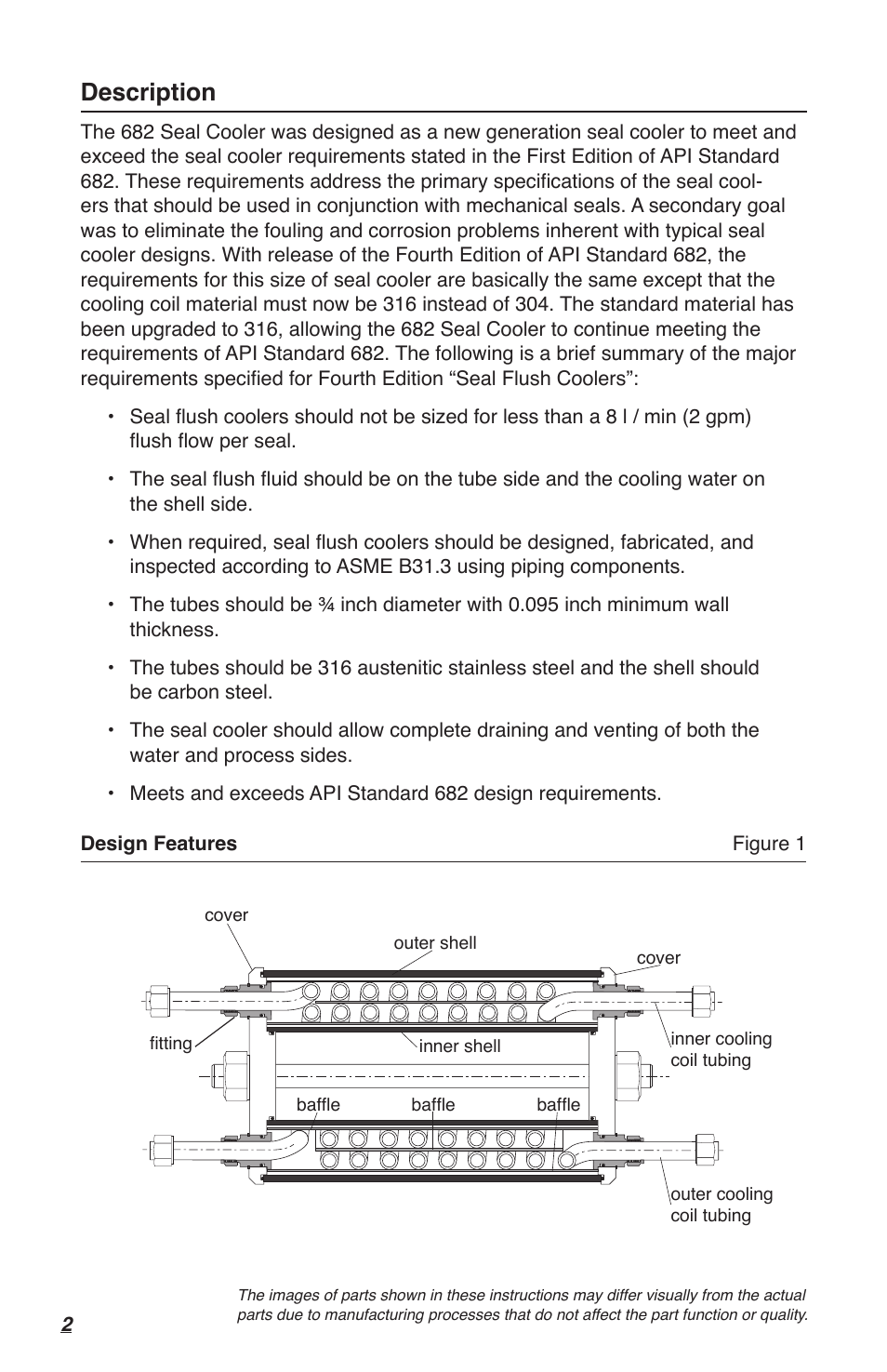 Description | Flowserve 682 Seal Cooler User Manual | Page 2 / 8