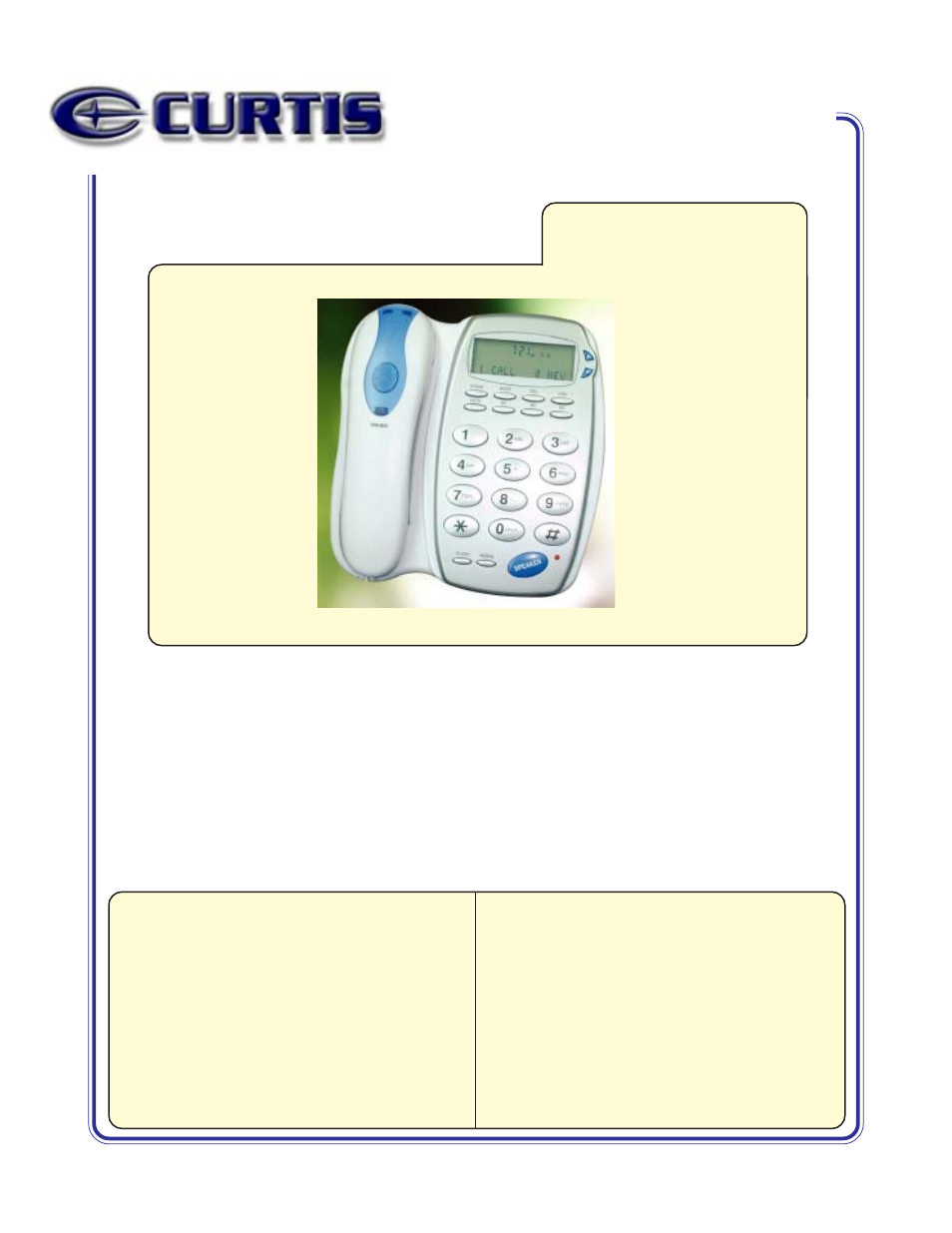 Curtis TID911 User Manual | 1 page
