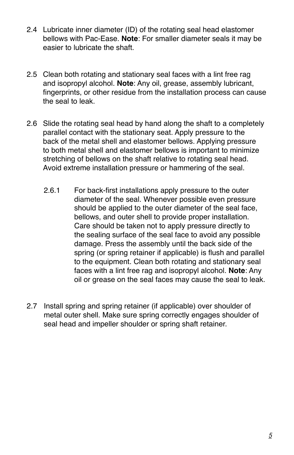 Flowserve Pac-Seal Type 21 User Manual | Page 5 / 8