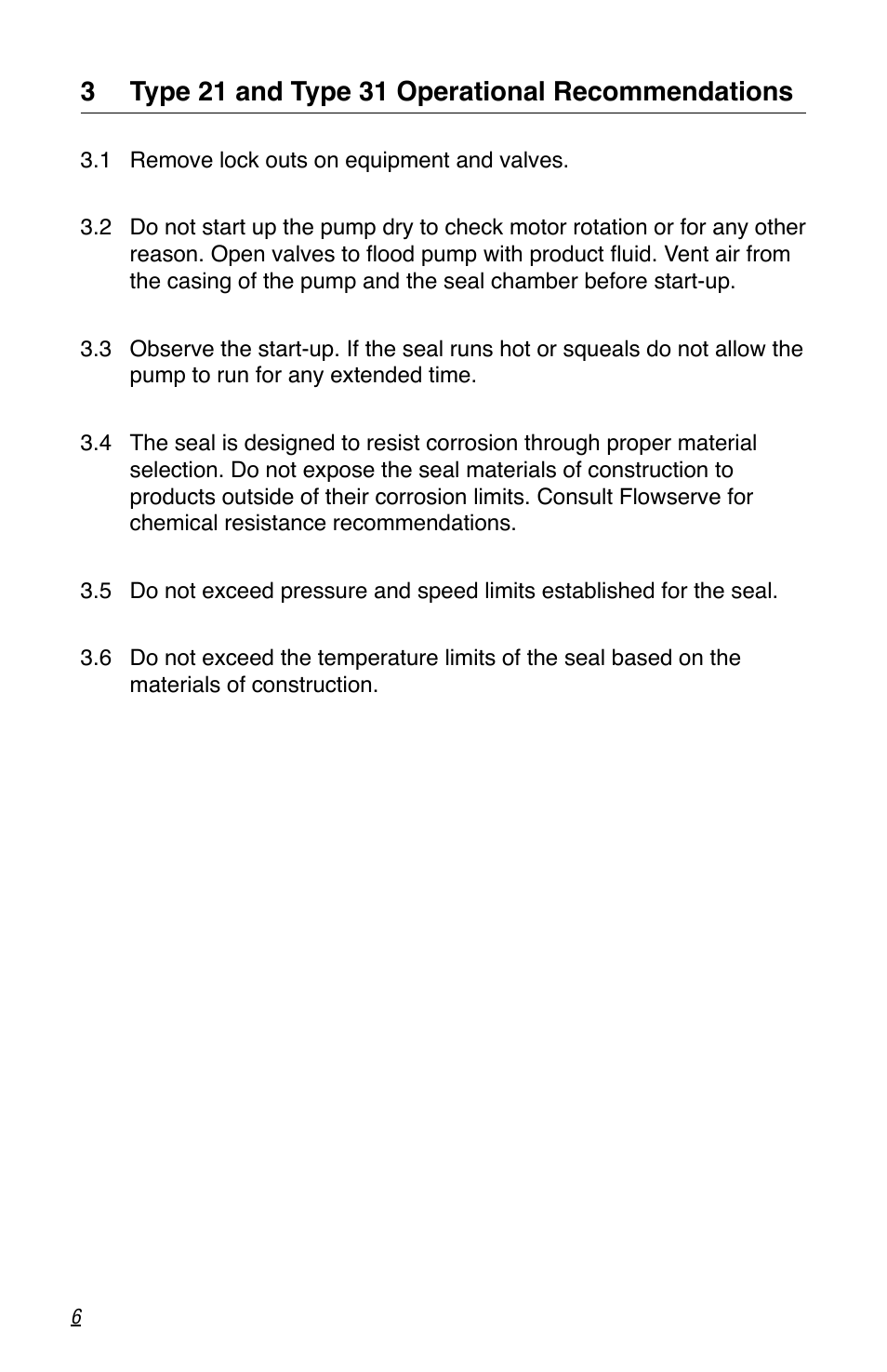 Flowserve Pac-Seal Type 21 User Manual | Page 6 / 8