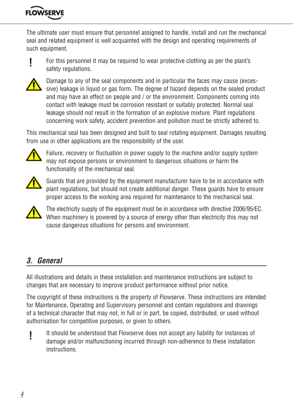 Flowserve Machinery Components User Manual | Page 4 / 16