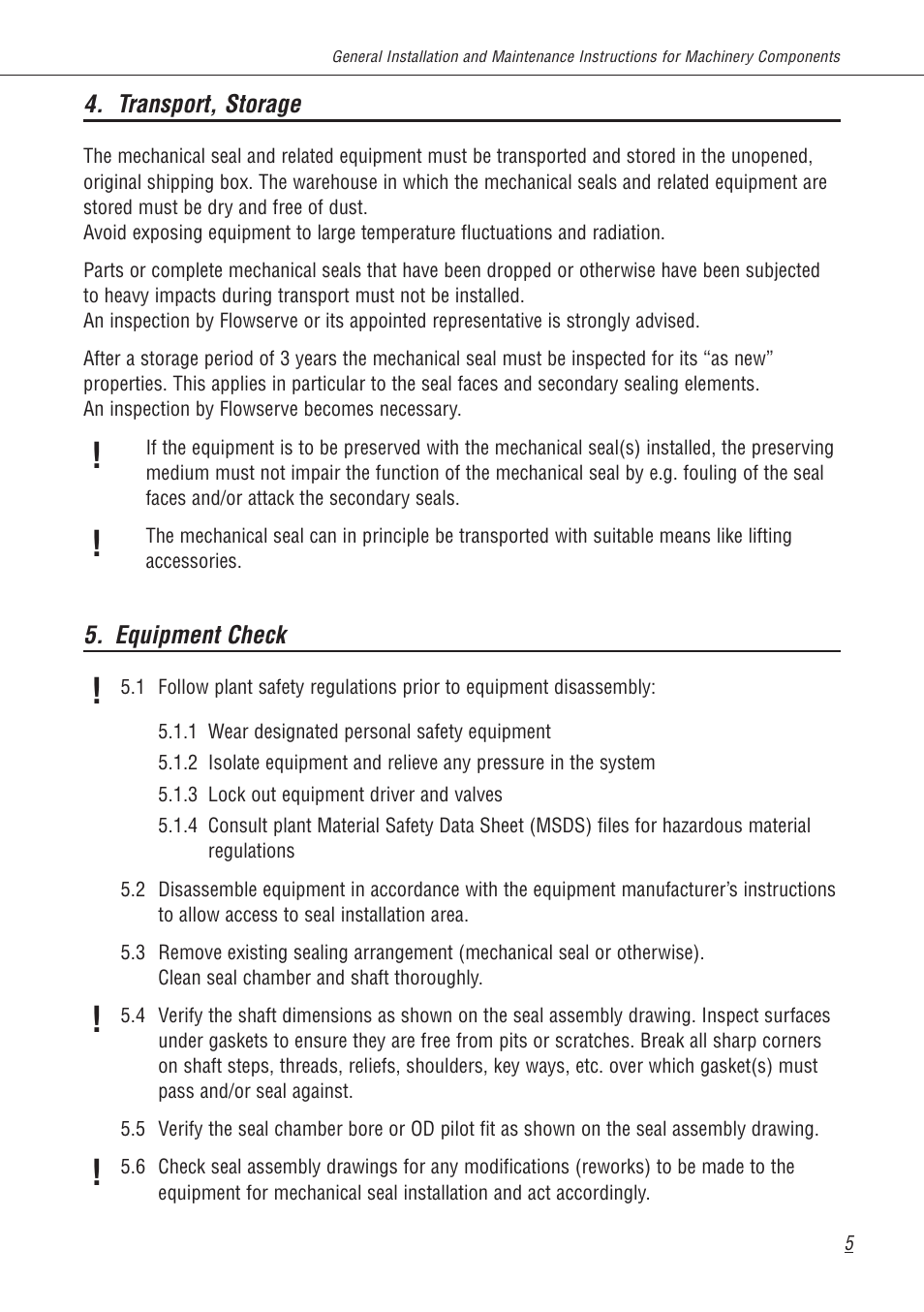 Flowserve Machinery Components User Manual | Page 5 / 16