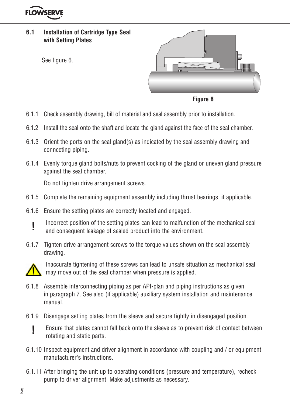 Flowserve Machinery Components User Manual | Page 8 / 16