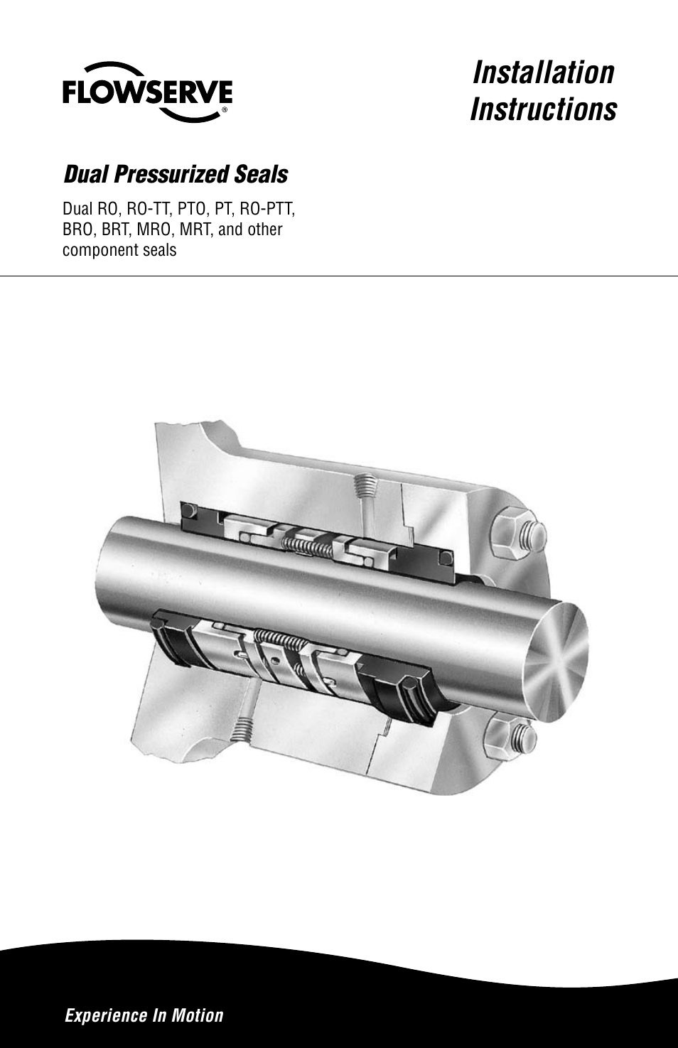 Flowserve Dual Pressurized Seals User Manual | 8 pages