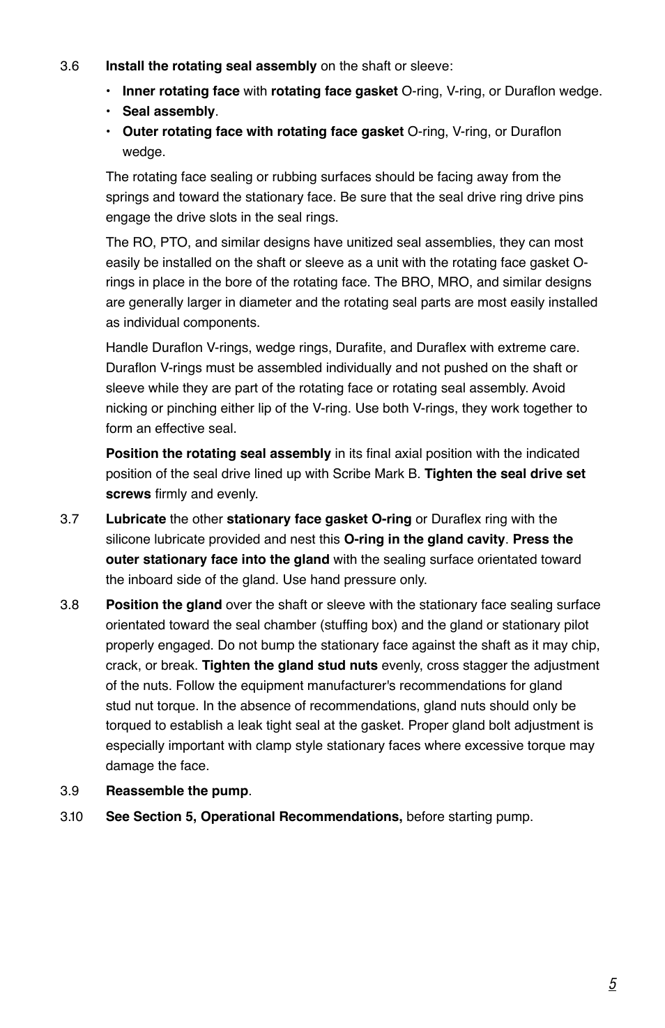 Flowserve Dual Pressurized Seals User Manual | Page 5 / 8