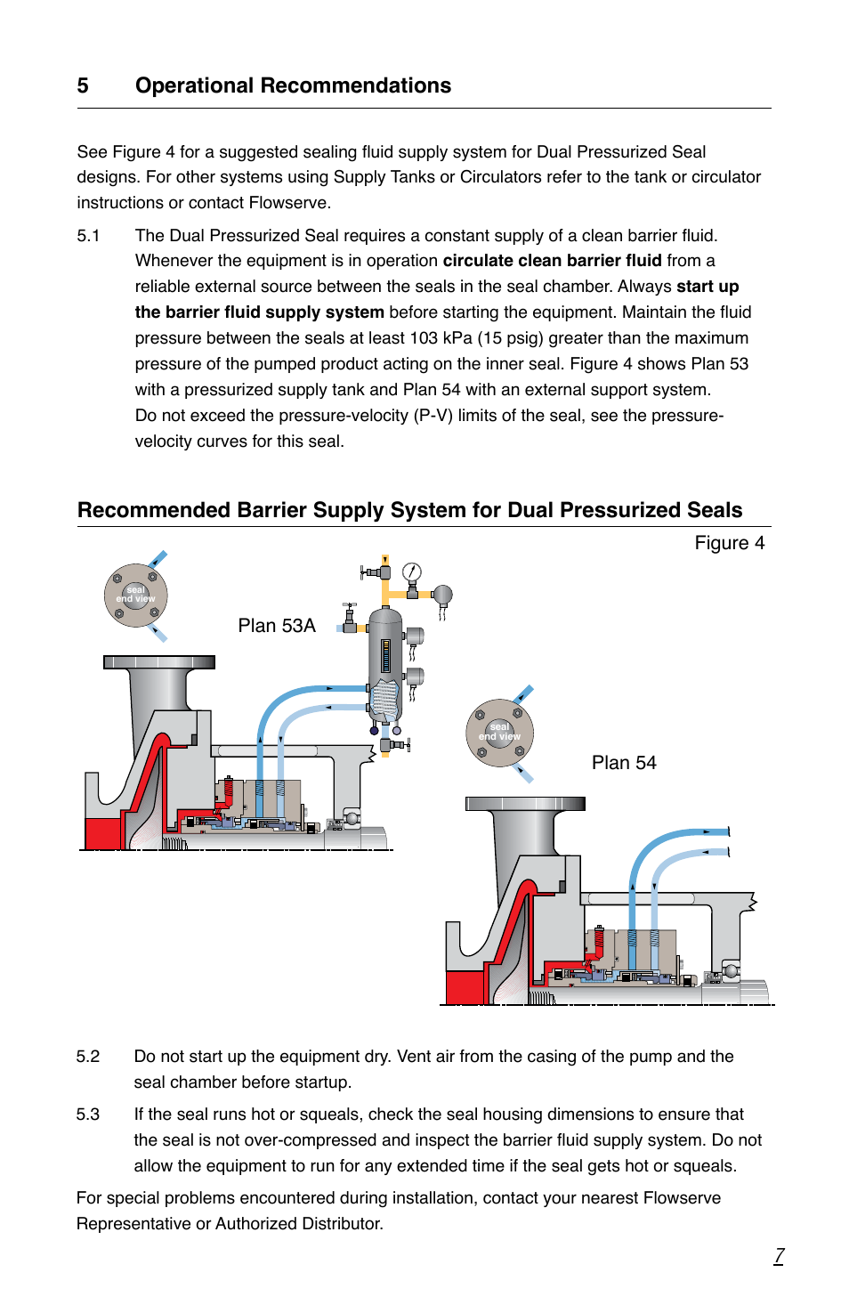 5operational recommendations | Flowserve Dual Pressurized Seals User Manual | Page 7 / 8