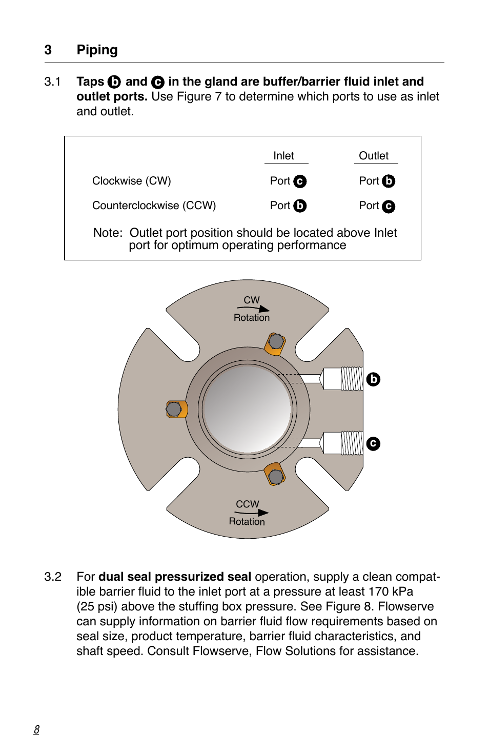 3 piping | Flowserve 80 Series Five Star Seal User Manual | Page 8 / 12