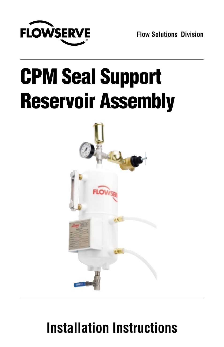 Flowserve CPM Supply Tank User Manual | 8 pages