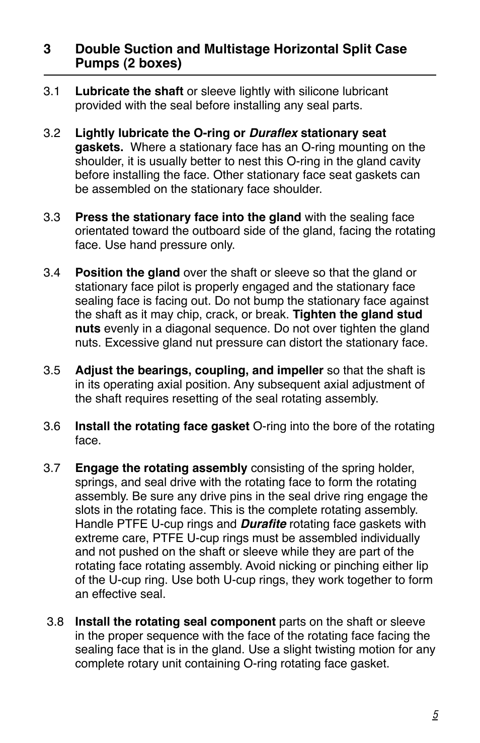 Flowserve Single Outside Seal User Manual | Page 5 / 8