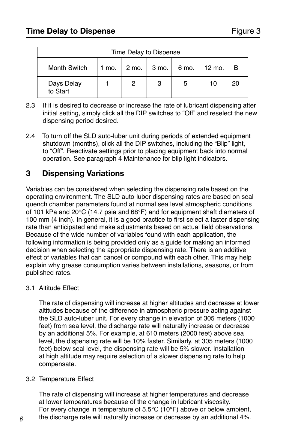 3dispensing variations, Time delay to dispense figure 3 | Flowserve SLD User Manual | Page 6 / 8