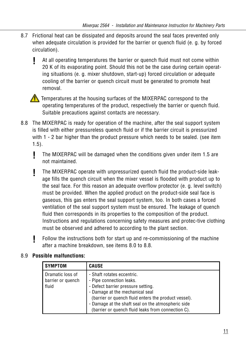 Flowserve 2564 Mixerpac User Manual | Page 11 / 17