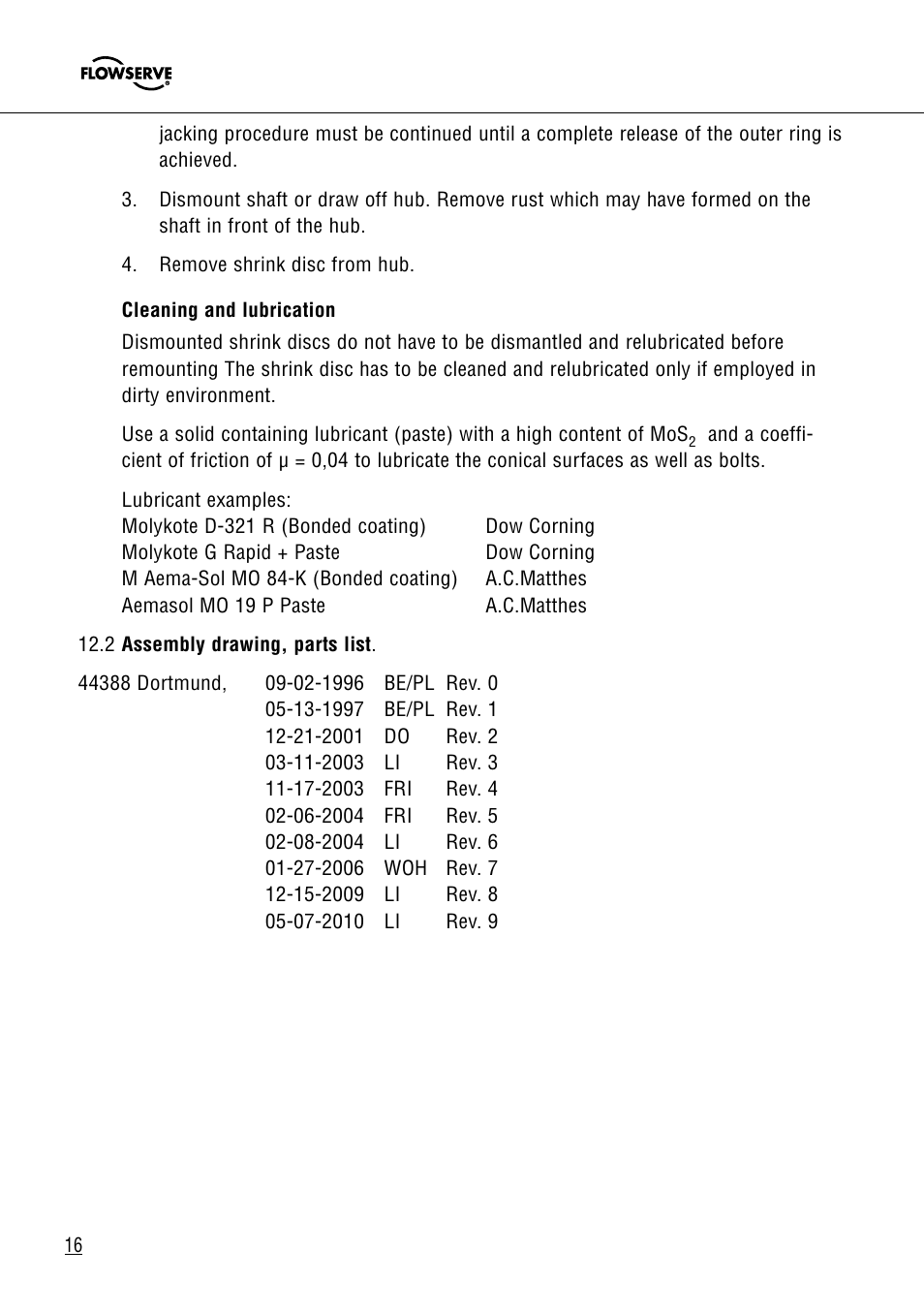 Flowserve 2564 Mixerpac User Manual | Page 16 / 17