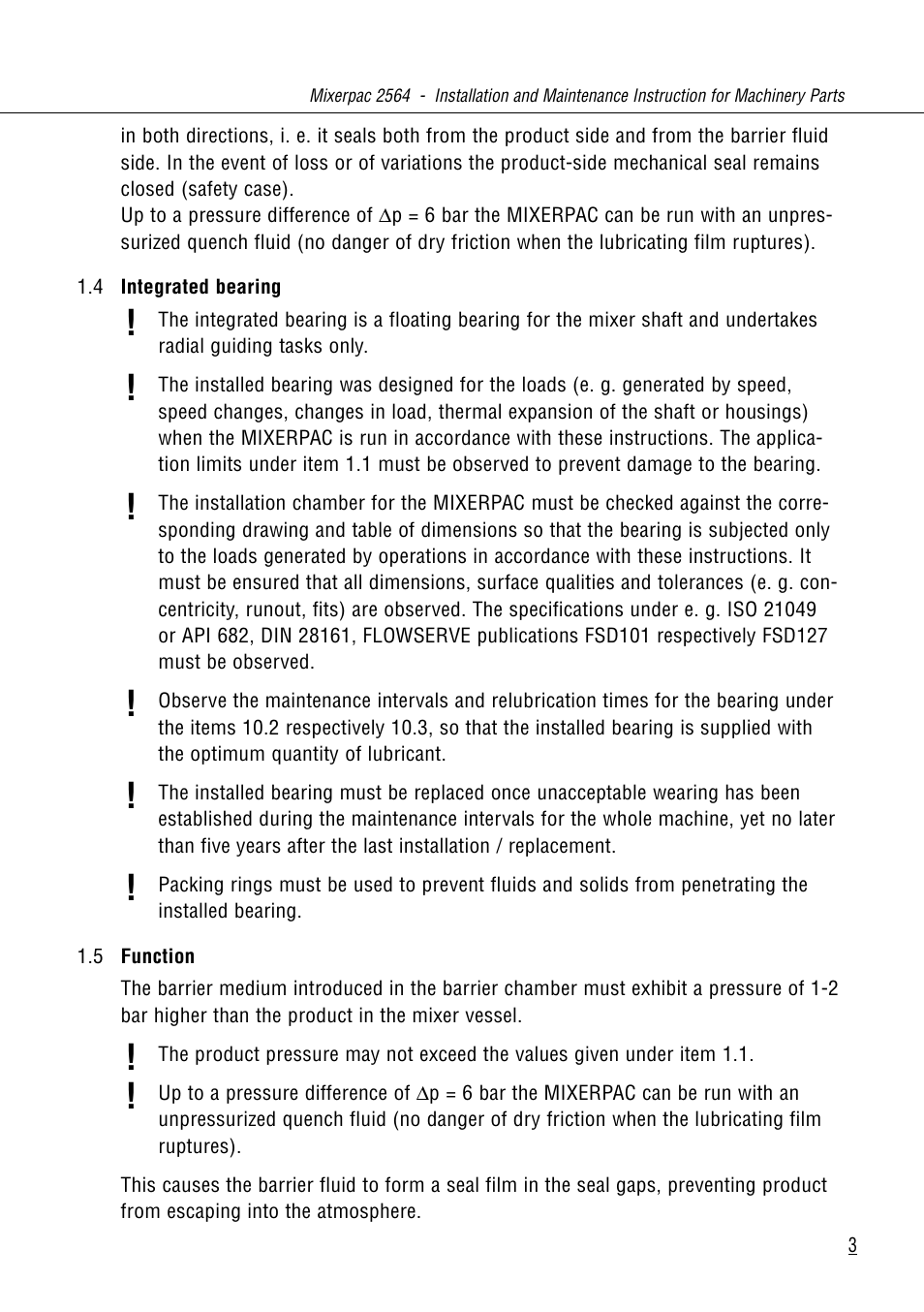 Flowserve 2564 Mixerpac User Manual | Page 3 / 17