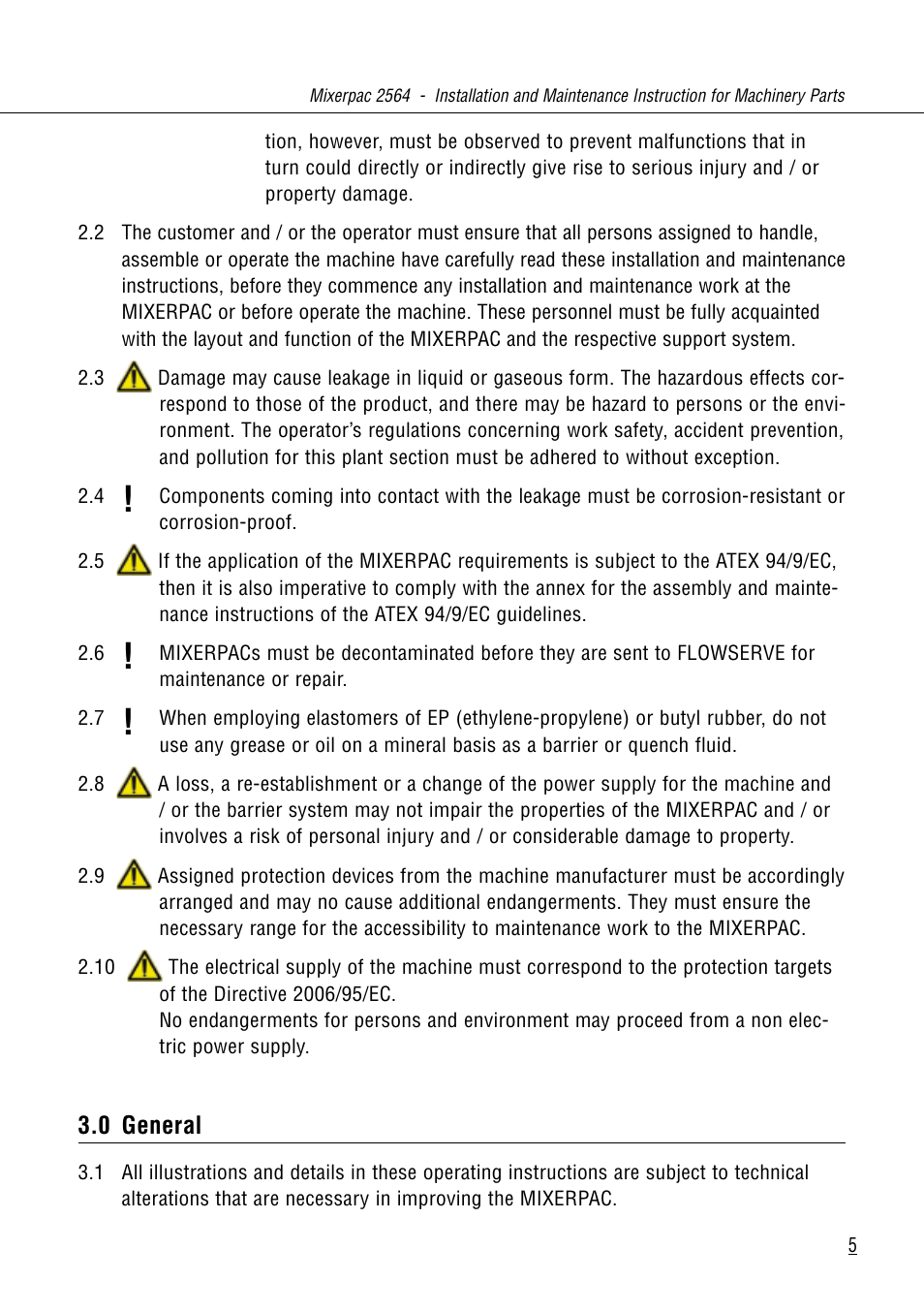 Flowserve 2564 Mixerpac User Manual | Page 5 / 17