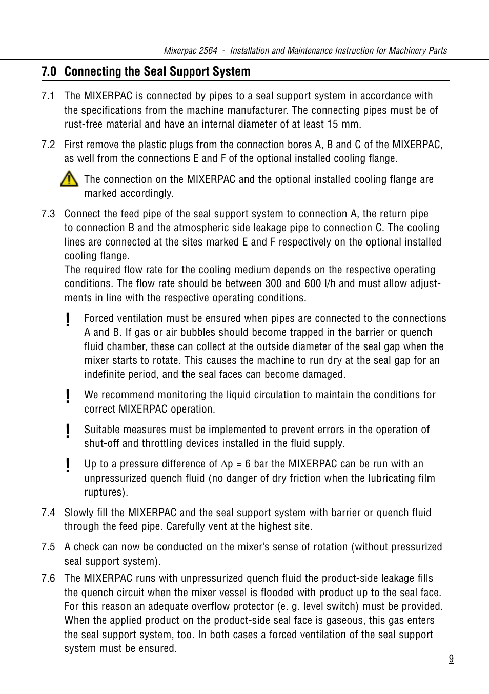 Flowserve 2564 Mixerpac User Manual | Page 9 / 17