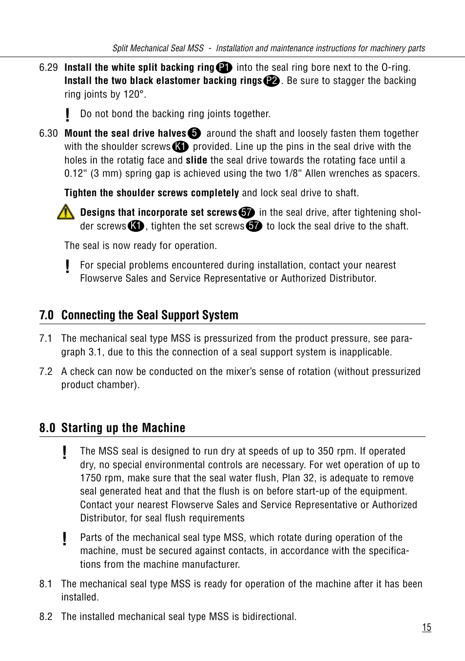 Flowserve MSS User Manual | Page 15 / 19