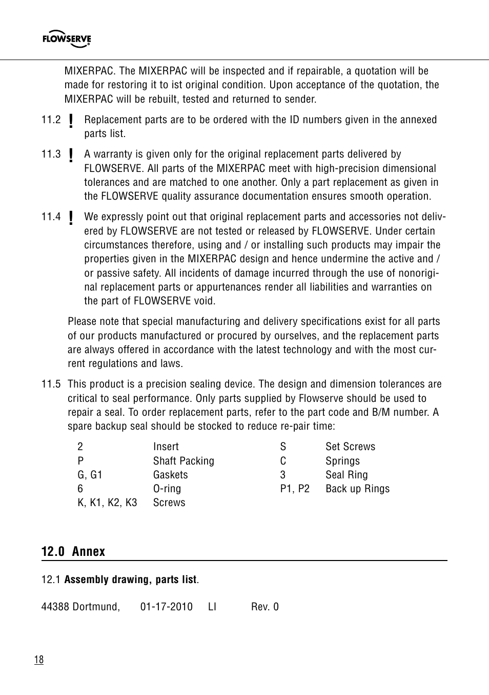 Flowserve MSS User Manual | Page 18 / 19