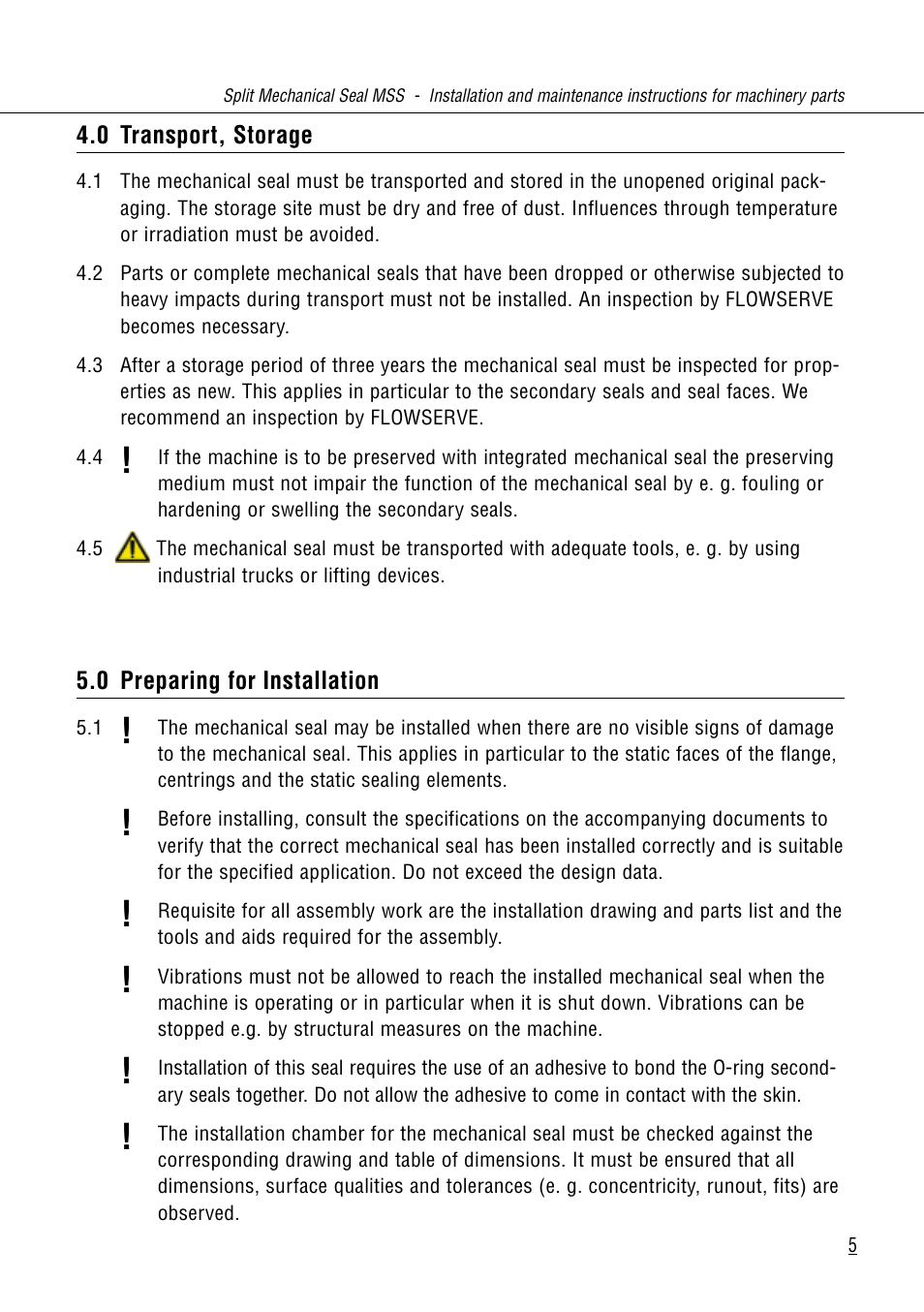 Flowserve MSS User Manual | Page 5 / 19