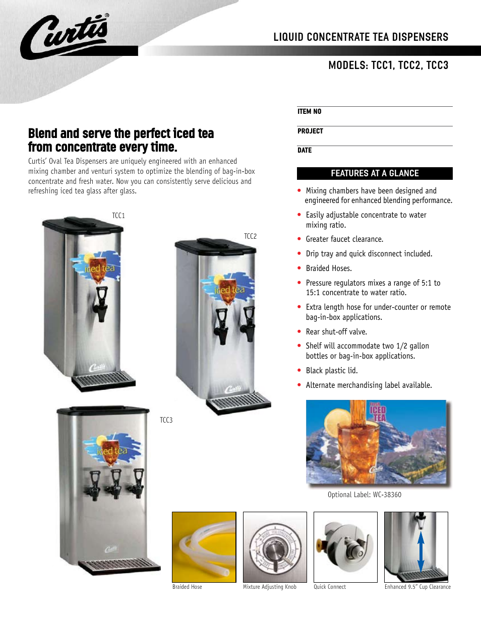 Curtis TCC2 User Manual | 2 pages