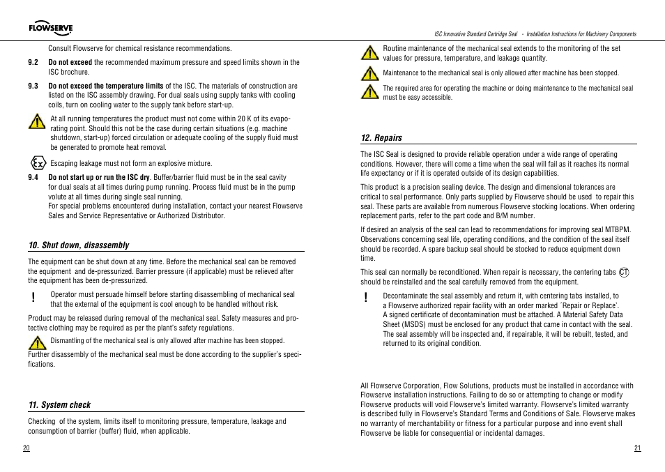 Flowserve ISC User Manual | Page 11 / 12