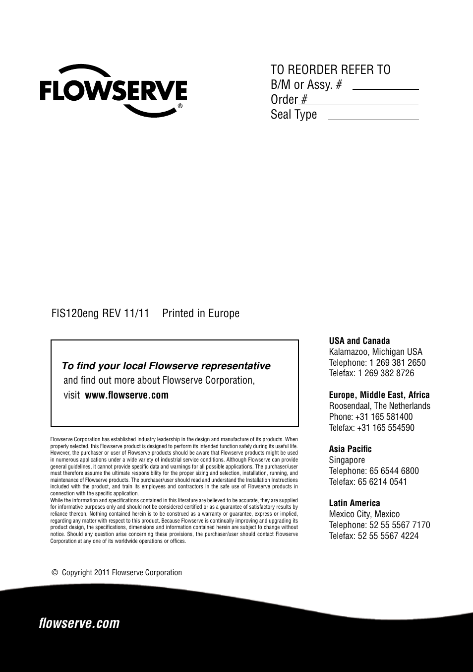 Flowserve ISC User Manual | Page 12 / 12