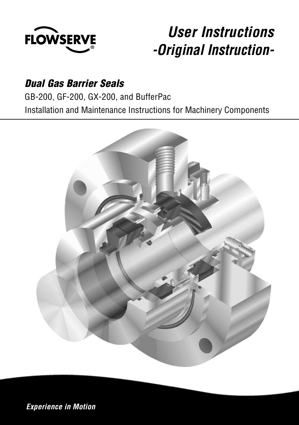 Flowserve Dual Gas Barrier Seals User Manual | 15 pages