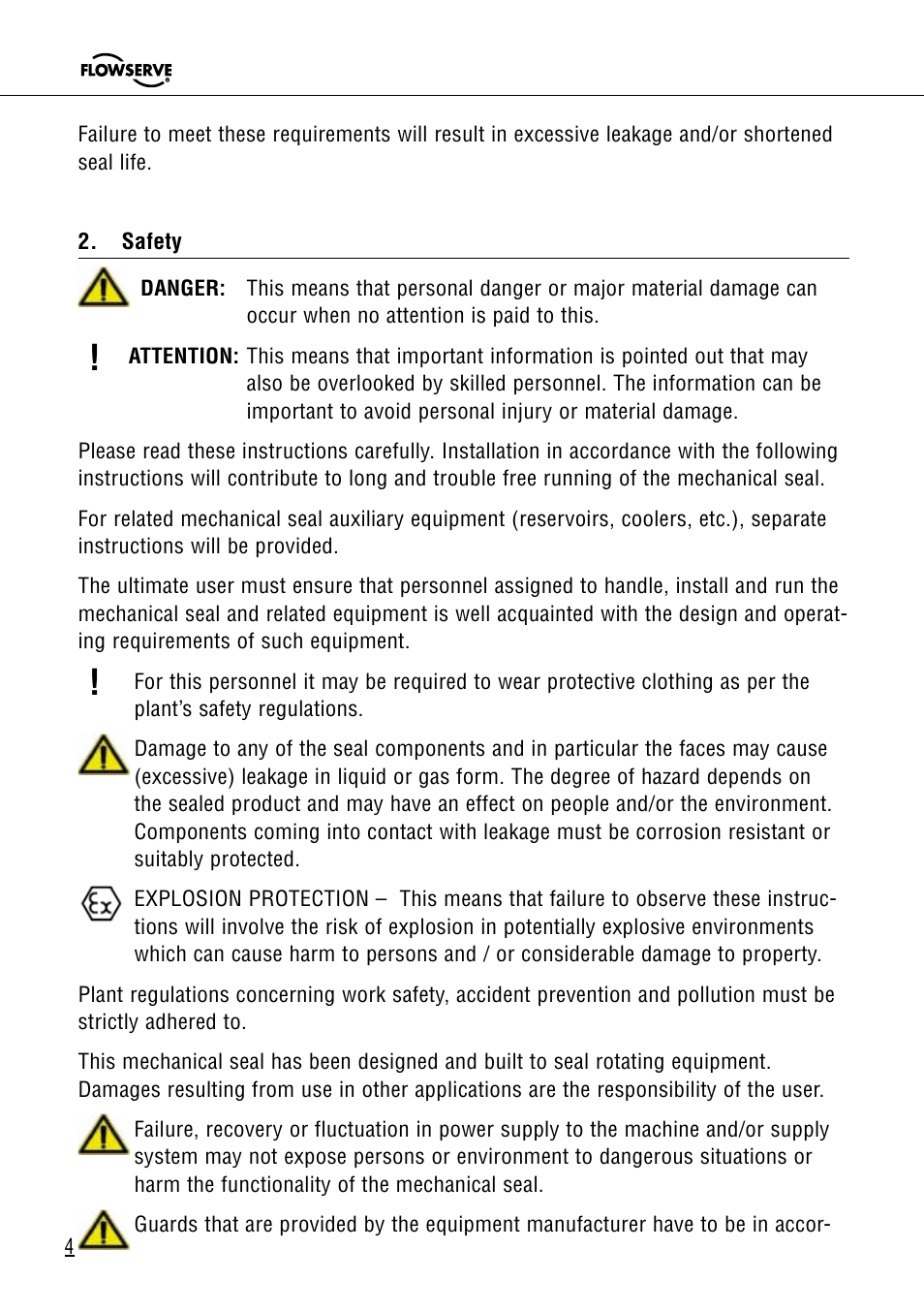 Flowserve Dual Gas Barrier Seals User Manual | Page 4 / 15