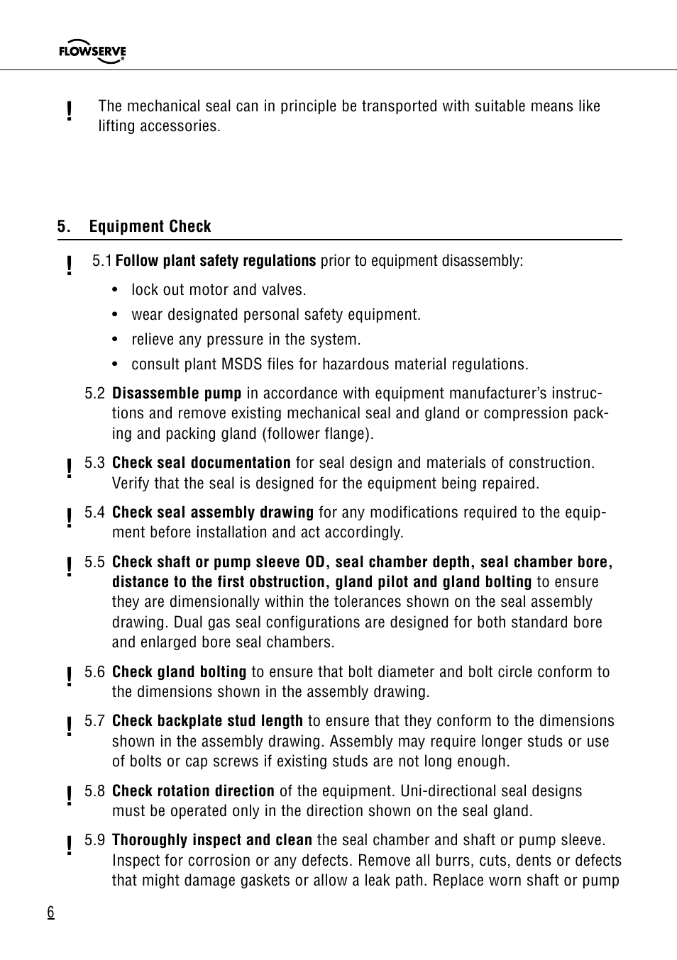 Flowserve Dual Gas Barrier Seals User Manual | Page 6 / 15