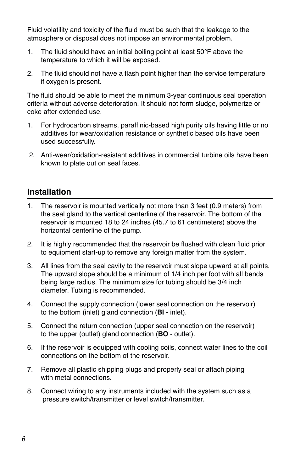 Installation | Flowserve Seal Support Reservoir User Manual | Page 6 / 8
