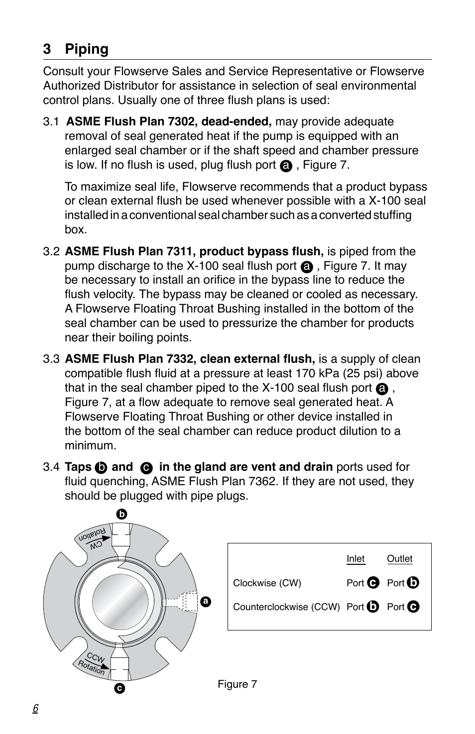 3 piping | Flowserve X-100 User Manual | Page 6 / 8