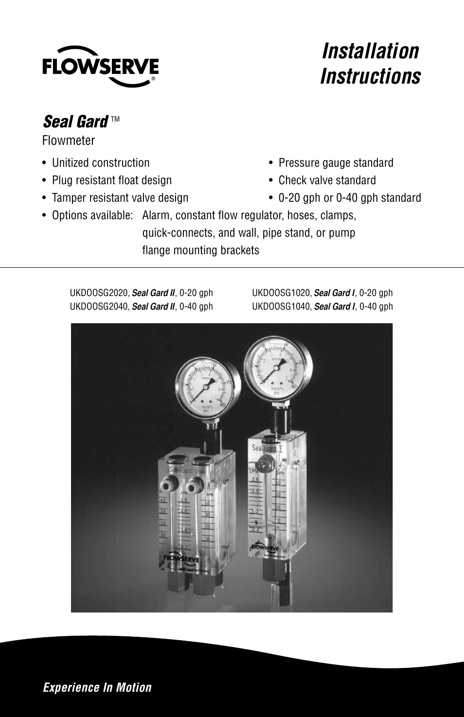 Flowserve Seal Gard User Manual | 12 pages