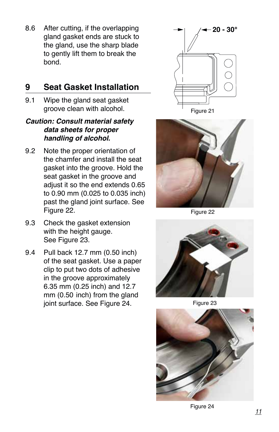 9 seat gasket installation | Flowserve PSS III Durametallic User Manual | Page 11 / 16