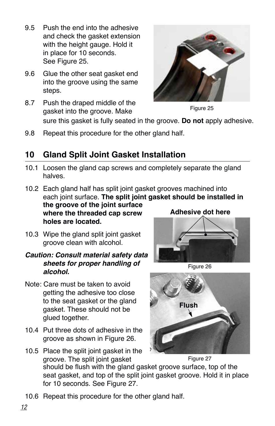 10 gland split joint gasket installation | Flowserve PSS III Durametallic User Manual | Page 12 / 16