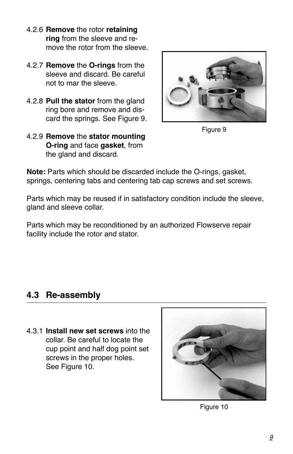 3 re-assembly | Flowserve P-50 Durametallic User Manual | Page 9 / 12