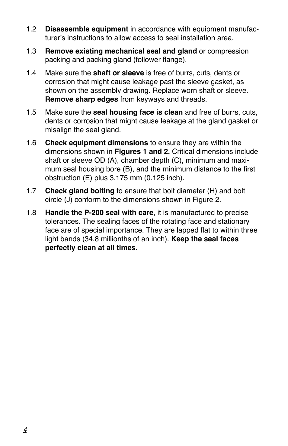 Flowserve P-200 Durametallic User Manual | Page 4 / 12