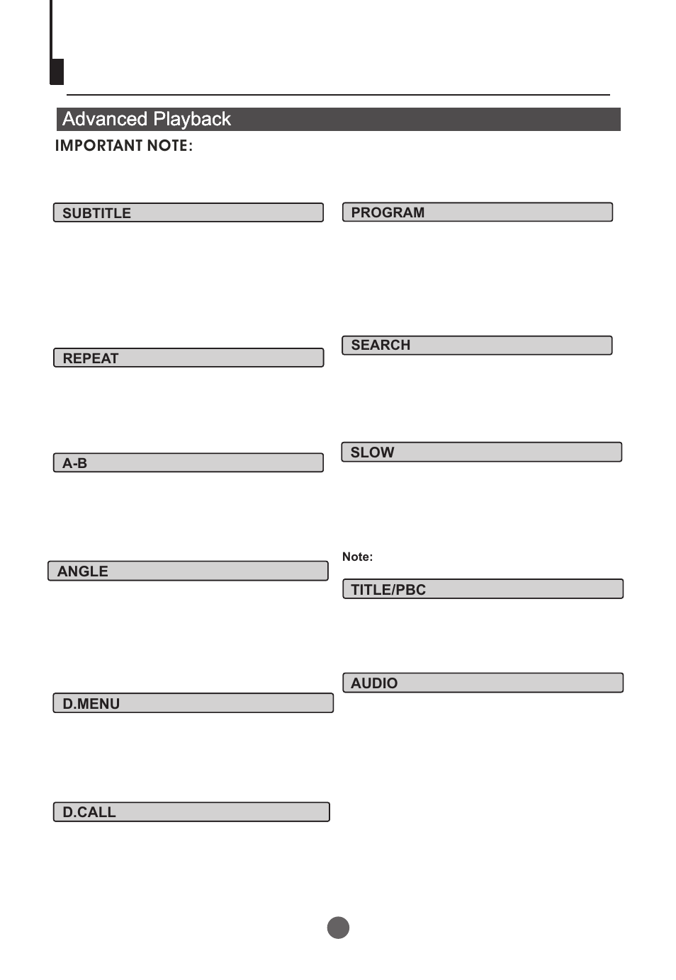 Advanced playback, Dvd features(continued) | Curtis TVD2000A User Manual | Page 38 / 48