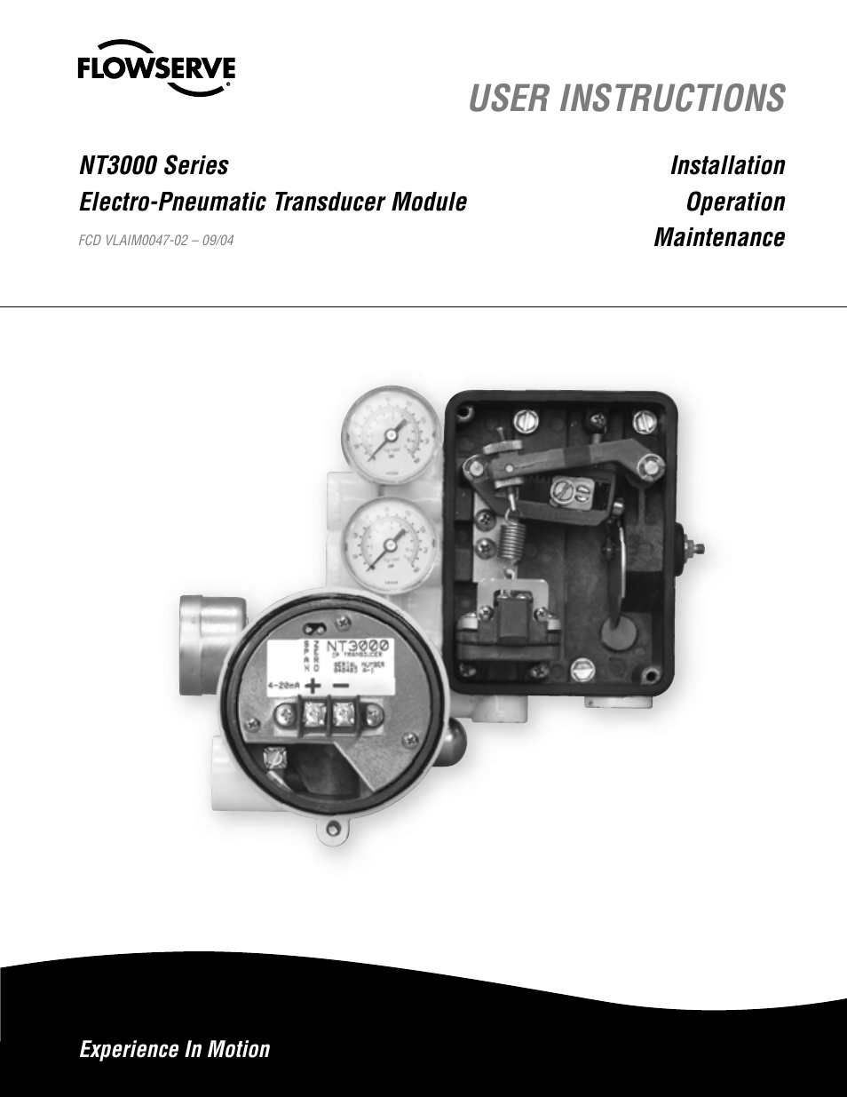 Flowserve NT3000 Series User Manual | 20 pages