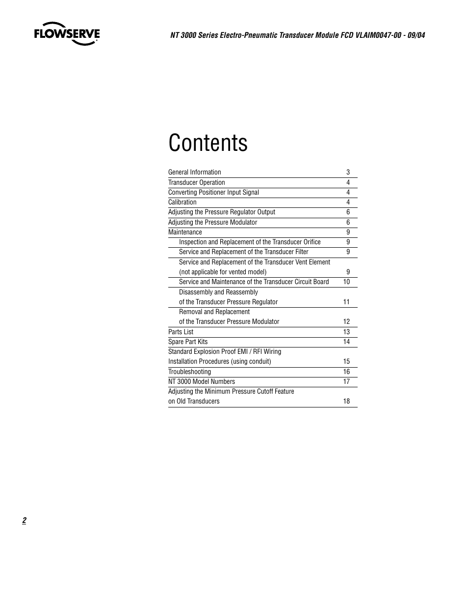 Flowserve NT3000 Series User Manual | Page 2 / 20