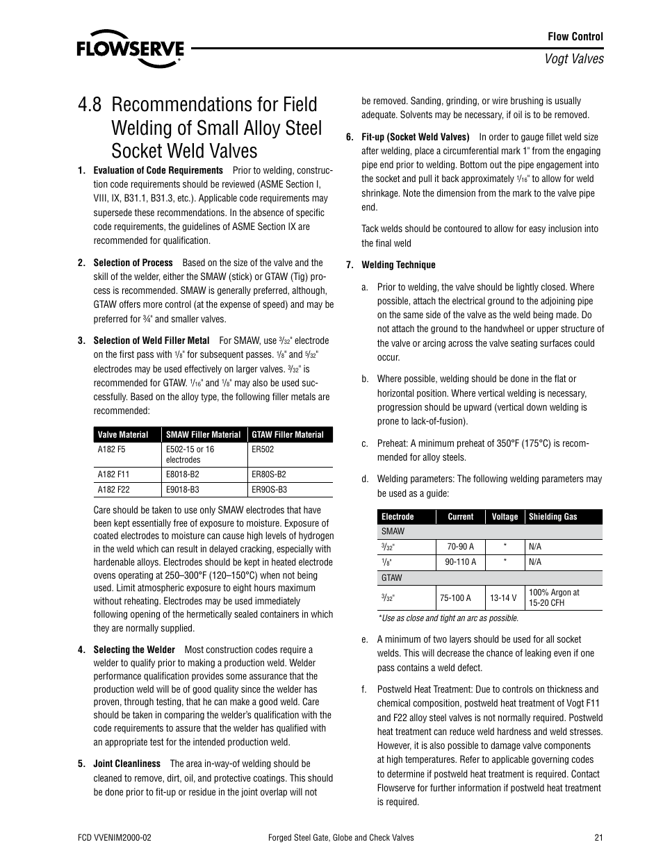 Vogt valves | Flowserve Vogt Forged Steel Gate User Manual | Page 21 / 52