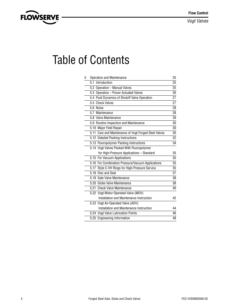 Flowserve Vogt Forged Steel Gate User Manual | Page 4 / 52