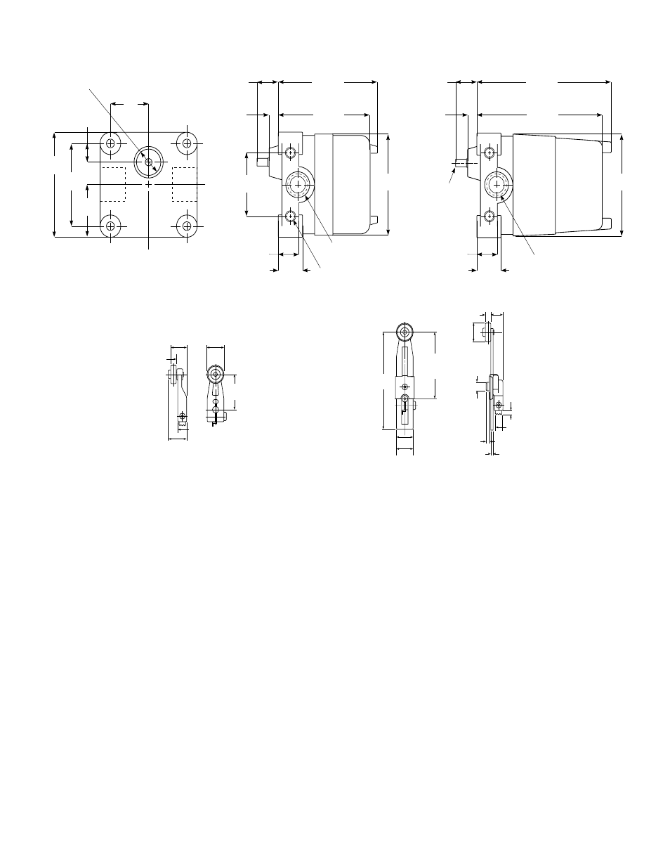 Figure 8: dimensions, Rotary, Short housing long housing | Lever actuators | Flowserve Valtek Position Pac User Manual | Page 7 / 8