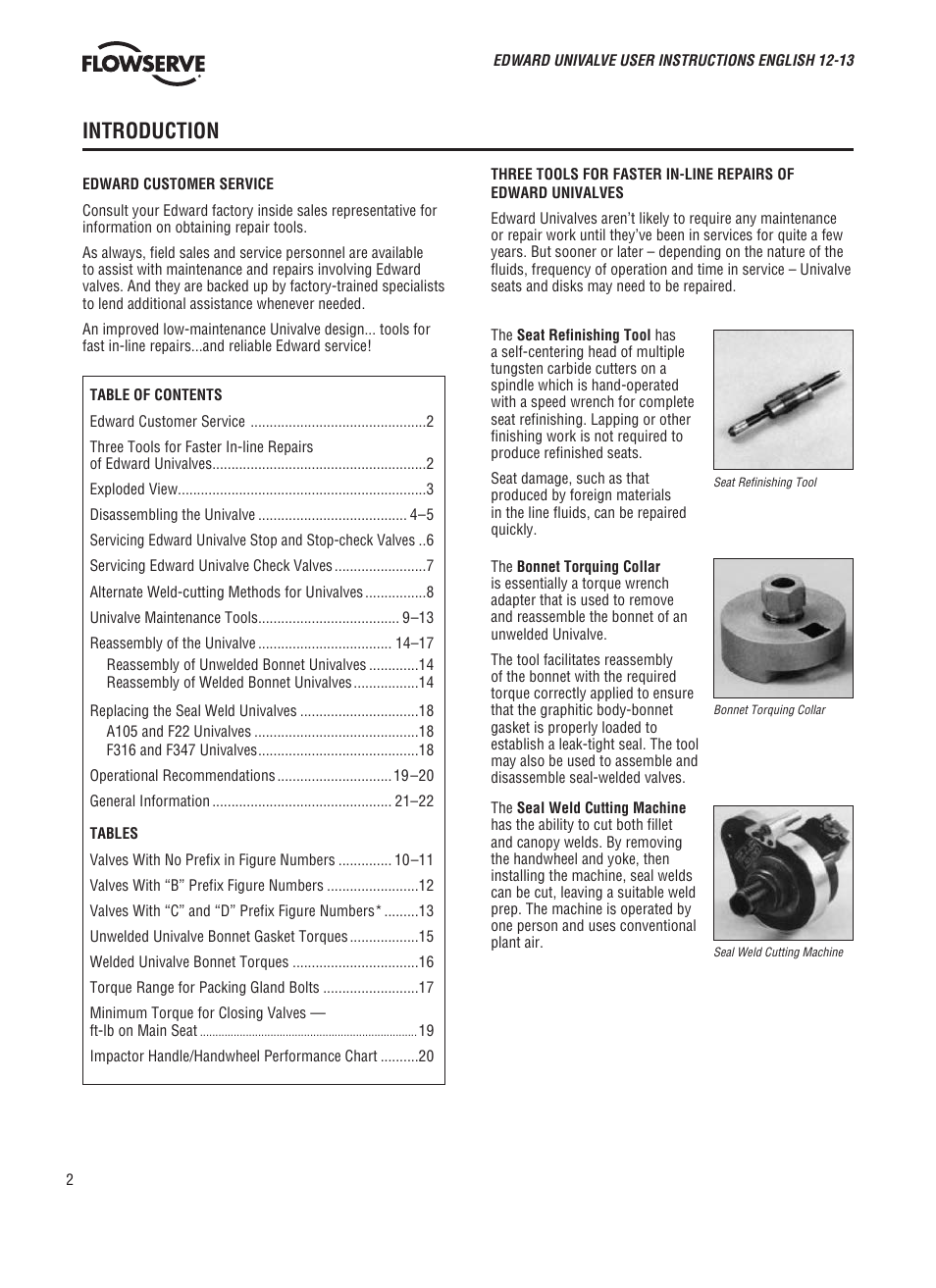 Introduction | Flowserve V-370 R3 Edward Valves User Manual | Page 2 / 24