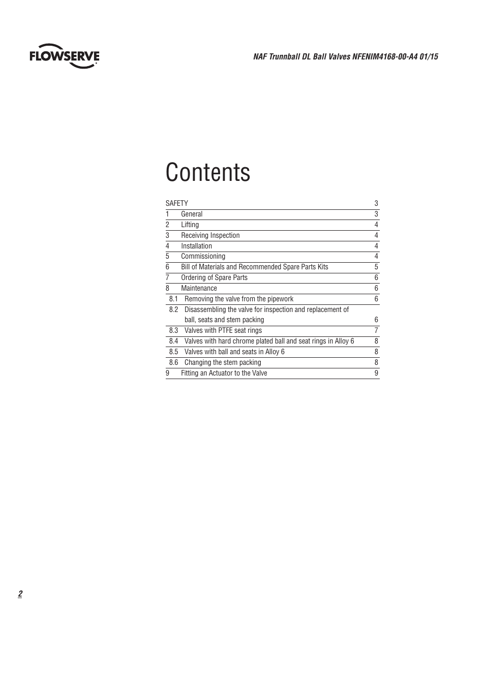 Flowserve Trunnball DL Ball Valves IOM User Manual | Page 2 / 12