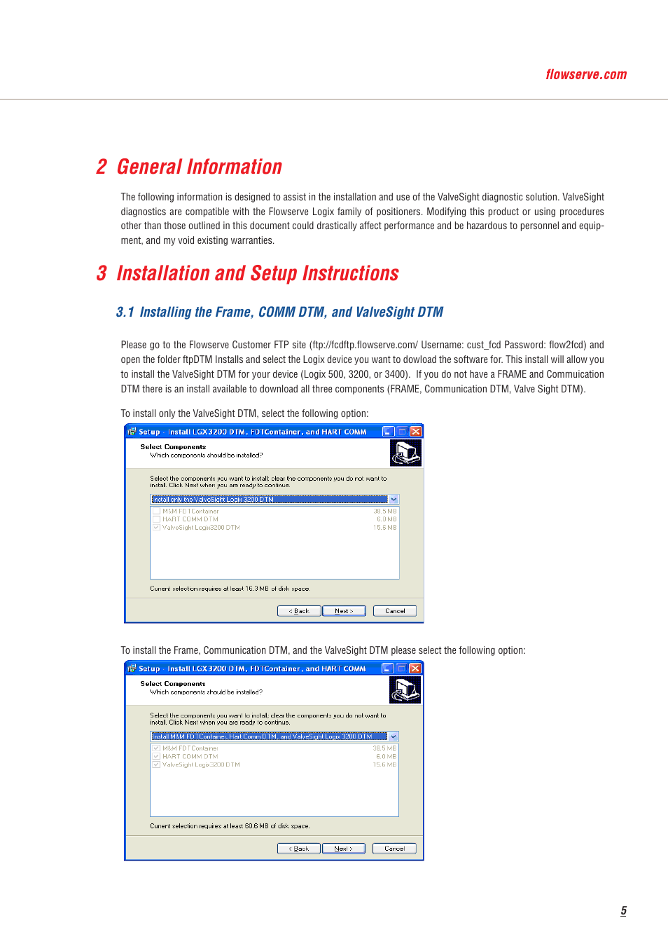 2 general information, 3 installation and setup instructions | Flowserve ValveSight Diagnostics User Manual | Page 5 / 12