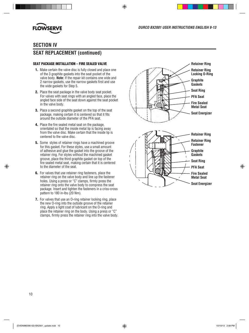 Flowserve BX2001
 Durco User Manual | Page 10 / 36
