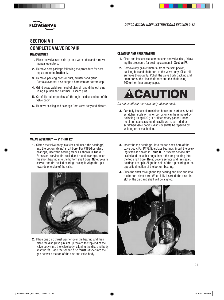 Flowserve BX2001
 Durco User Manual | Page 21 / 36