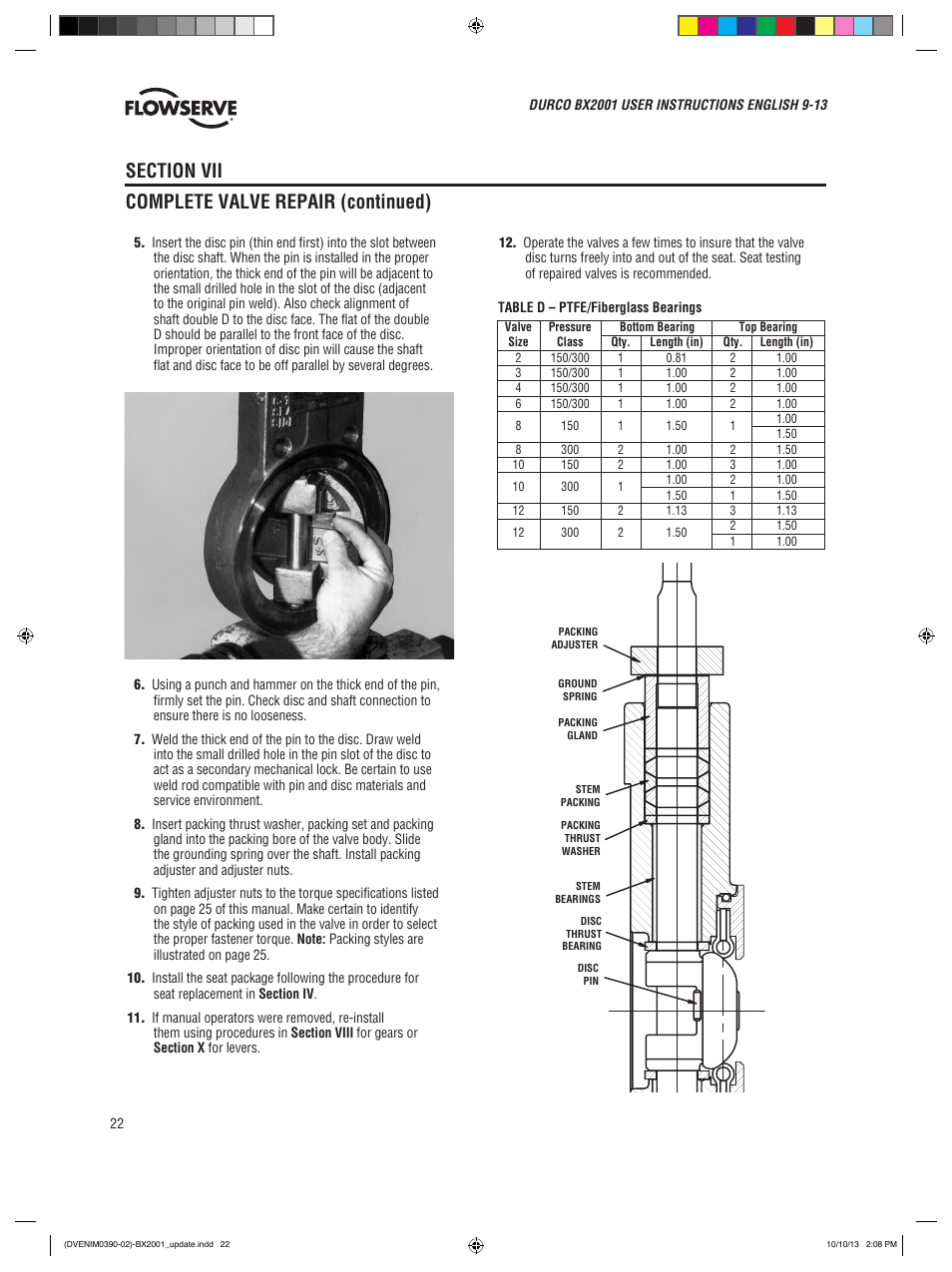 Flowserve BX2001
 Durco User Manual | Page 22 / 36