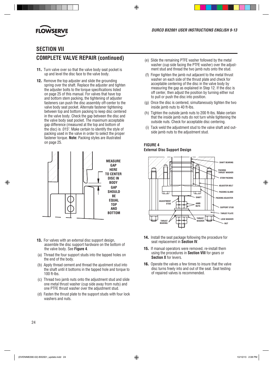 Flowserve BX2001
 Durco User Manual | Page 24 / 36