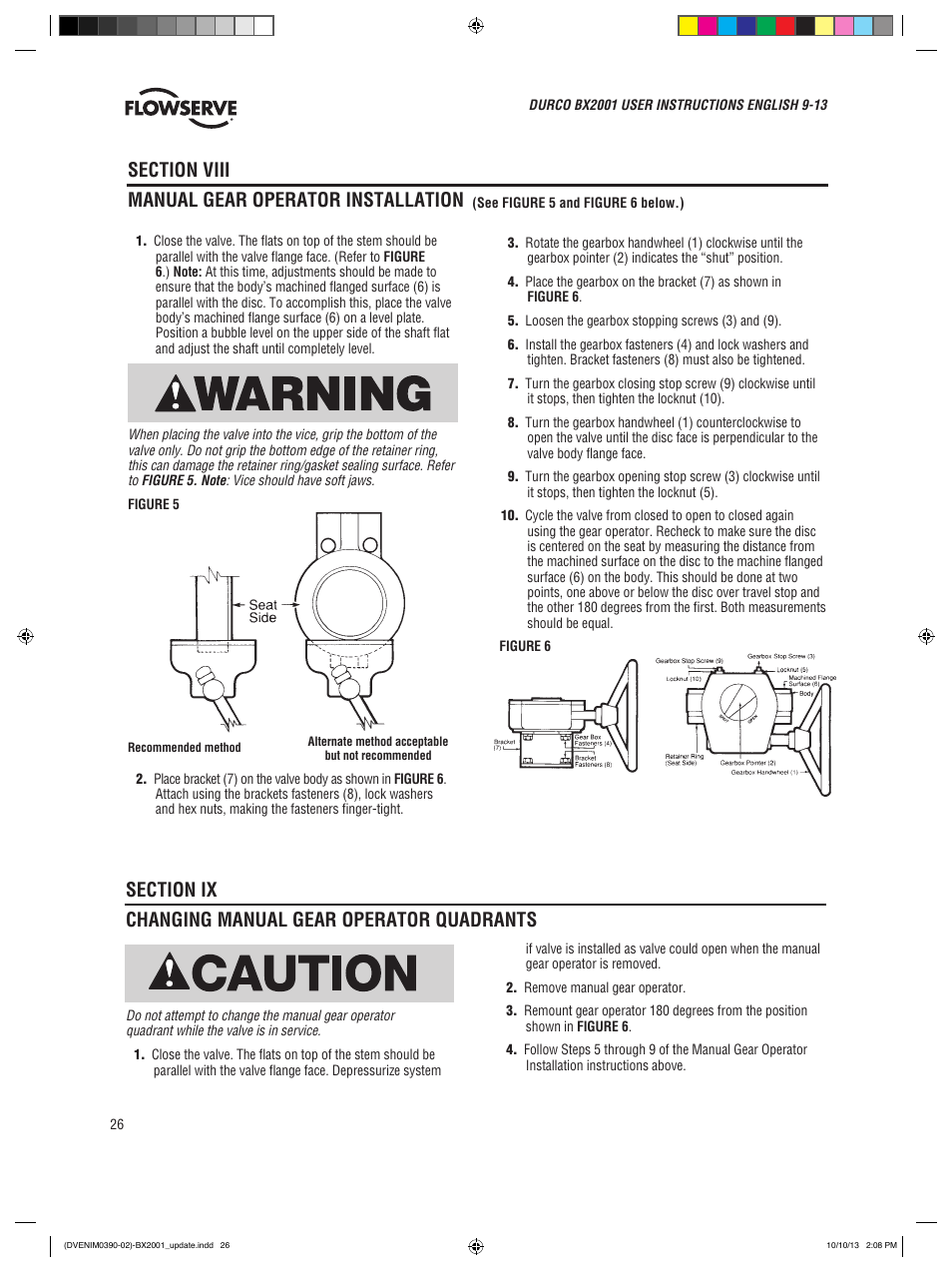 Flowserve BX2001
 Durco User Manual | Page 26 / 36